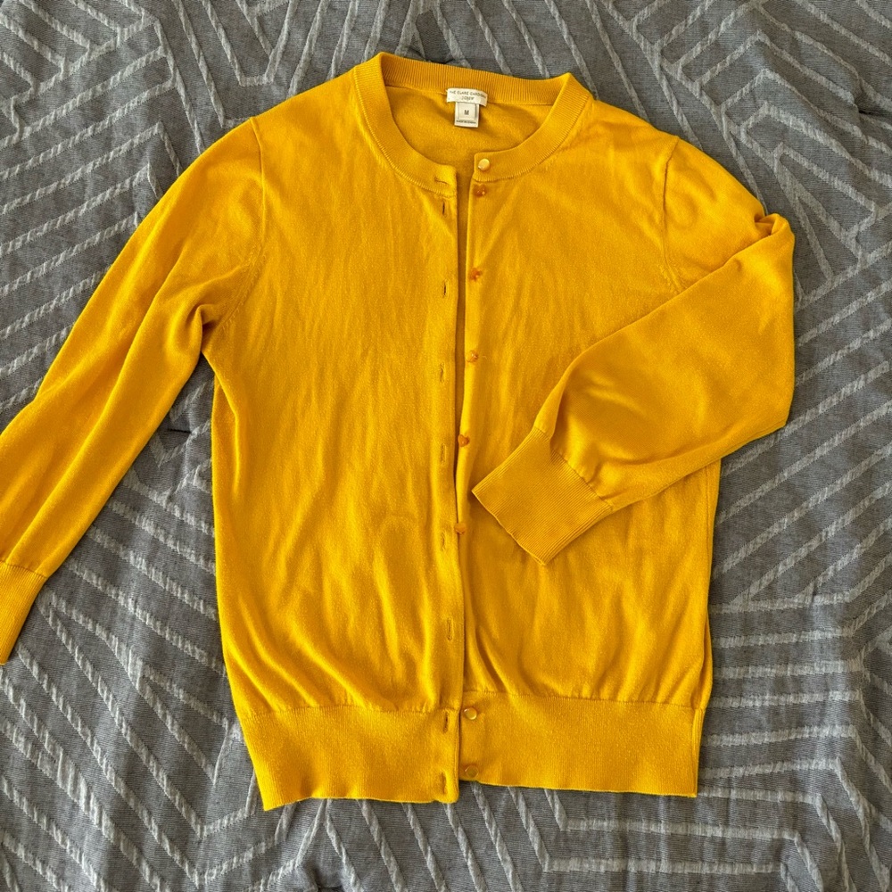 J. Crew Clare Cardigan in Gold